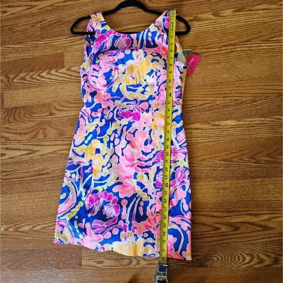 Lilly Pulitzer Courtney Shift Dress Brilliant Blue Catch And Release Size 2 - Picture 6 of 8
